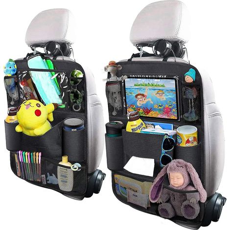 Auto-Organizer, 2-teiliger Autositzschutz, Trittschutz für Babys/Kinder, wasserdichter Sitzschutz mit mehreren Aufbewahrungstaschen und Stütze (1/5)