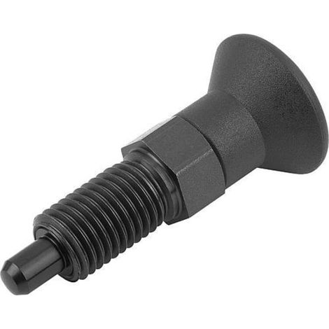 KIPP Arretierbolzen GR.2 M12 x 1,5 Ø 6 Form A ohne Rastnut Kontermutter (1/3)