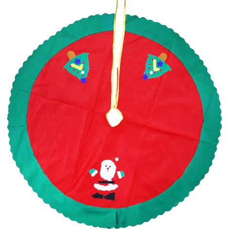 Tapis décoratif pour sapin de Noël 90 cm en tissu, motif dessin animé (1/5)