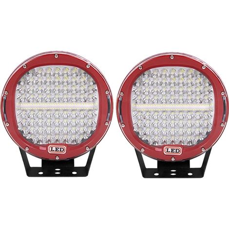 Luz de trabajo, alta visibilidad, construcción duradera, 2 focos rojos de 294 W. (1/2)