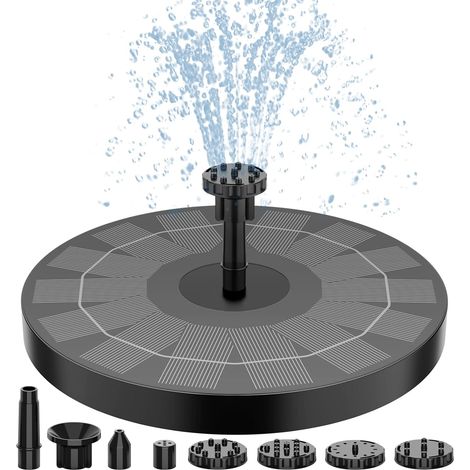Fontaine solaire avec panneau 6 arroseurs pompe de flottante 2,5 W (1/4)