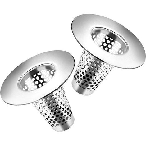 Crépine de siphon de sol, crépine de siphon de sol en métal, protection anti-obstruction pour salles de bains, 2 pièces