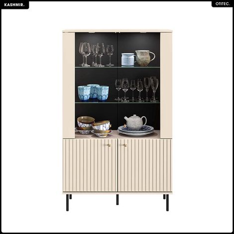 Armoire vitrine - H.150 x L.92 x P.40 cm - KASHMIR (1/5)