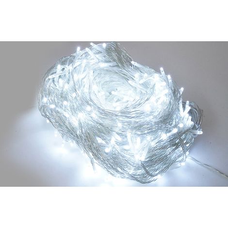 Luci di Natale Cascata Effetto Pioggia 360 LED 200x200 cm Luce Fredda Cavo 3m Trasparente (1/3)