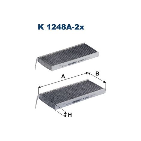 Filtro de habitáculo de carbón FIL K 1248A-2X