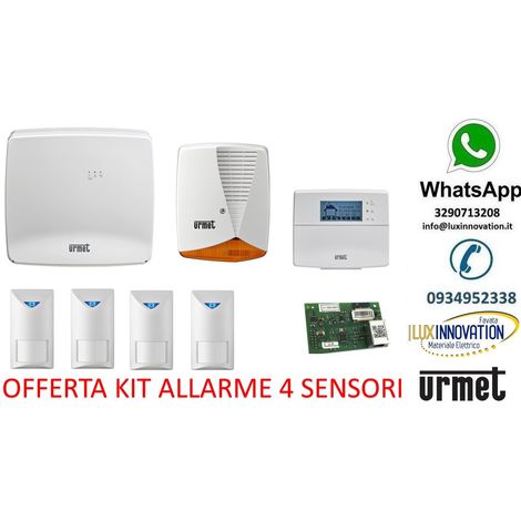 KIT ALLARME CON 6 SENSORI ANTIFURTO URMET 1068 app cellulare