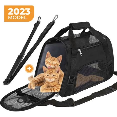 Vente directe d'usine de sacs à bandoulière respirants pour animaux de compagnie en été, de sacs de transport pour chats, de sacs pour chats et de sacs pour chiens. (1/5)