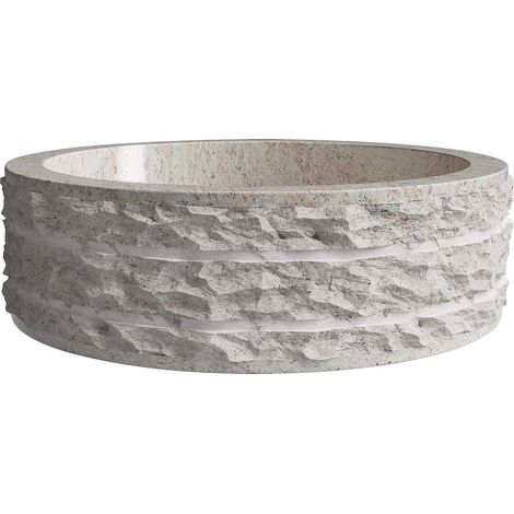 Lavabo da appoggio di marmo Colore Panna D40 cm - CIRILA (1/4)