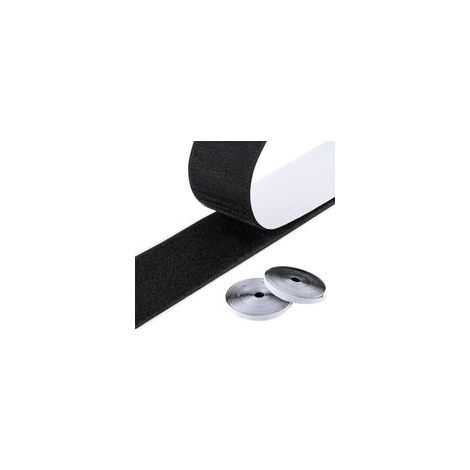 Ruban adhésif noir 25 m x 20 mm, bandes magnétiques autocollantes, ruban velcro double face pour écrans, cadres photo