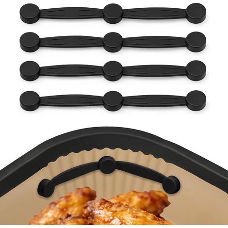 Air Fryer Magnet Set of 4 Fixed Air Fryer Air Fryer Accessories Air Fryer Strong Adsorption 13cm Black Suitable for Air Fryer (1/5)