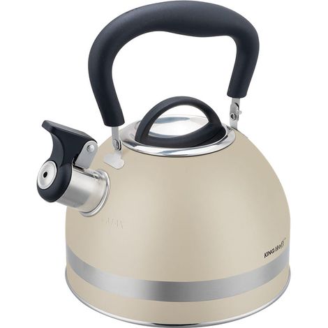 Hervidor de agua de 1,8 L con silbato Kinghoff KH-1854 color beige (1/5)