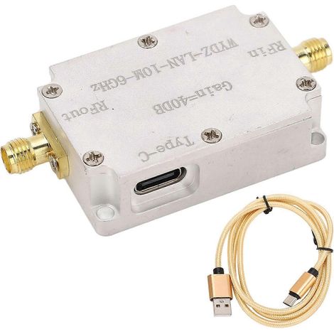 Amplificateur à faible bruit (LNA) avec un gain de 40 dB, préamplificateur de puissance RF de transmission précis de 10 MHz à 6 GHz pour émetteurs FM (1/4)