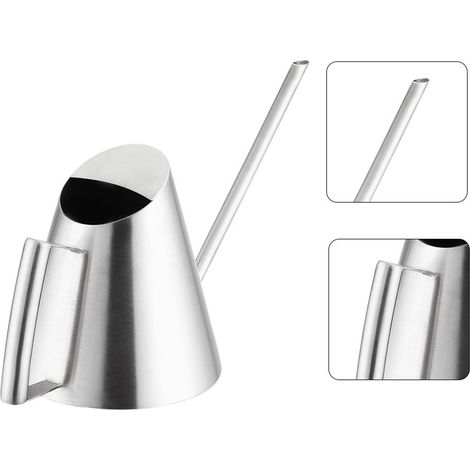 Arrosoir 400ml Acier Inoxydable Brossé Mini pour Plantes Intérieures Extérieures Design Élégant Antirouille Cadeau Idéal (1/5)