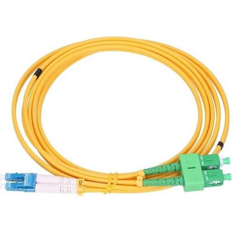 Cordon Fibre Optique SC/APC vers LC/UPC - Monomode Duplex G652D - 20 M - Câble 3 mm (1/2)