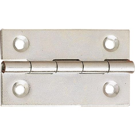 P.S. bisagra 5005 1 3/4 zincada , Bisagra 5005 hierro zincado 1 3/4 pulgada. Caja de 24 unidades. - Tamaño: 43x28mm. Espesor 0.85mm - Para fijar tanto en madera como en acero: puer