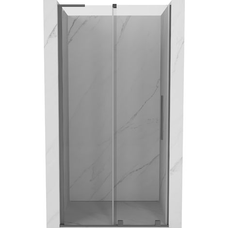 Mexen Velar L puertas de ducha correderas 90 cm, transparente, metal color pistola - 871-090-003-01-95 (1/5)