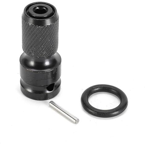 Adaptateur de mandrin de perceuse, Douille à Tige hexagonale, entraînement 1/2" vers forets à Percussion 1/4", Adaptateur de Charge Rapide for Outils électriques (1/5)