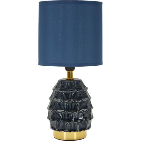 Lampe à Poser en Céramique "Pigny" 30cm Bleu