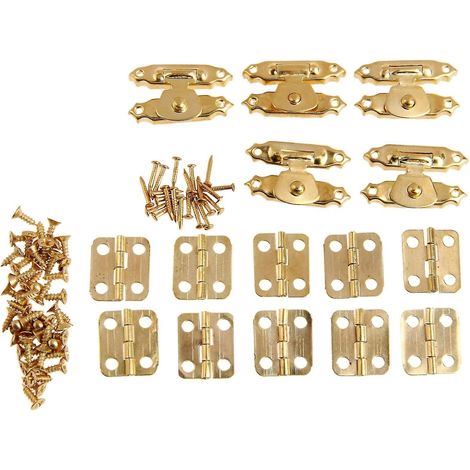 Verrous, loquets, charnières rondes vintage, loquets décoratifs en fer, fermoirs antiques, boîtes à bijoux, bascules (1/4)
