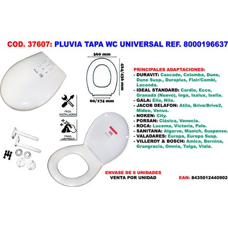 PLUVIA pluvia tapa wc universal ref. 8000196637 , pluvia tapa wc universal ref. 8000196637