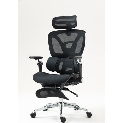 Sedia da ufficio Activejet YK848 nero argento rete (1/5)