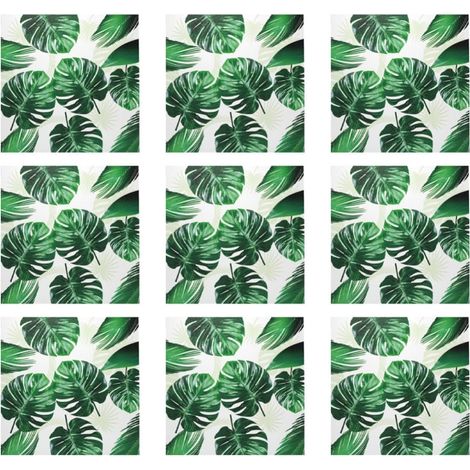 50 pièces de service 33 cm avec style hawaïen et motif Monstera sur papier pour fête (1/5)