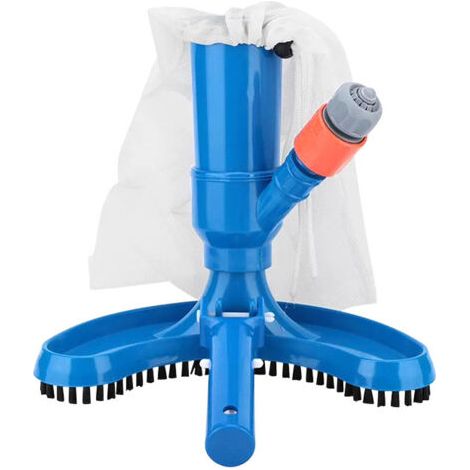 Aspirateur de piscine avec brosse de pulvérisation pour usage domestique, raccord de tuyau facile, compatible avec une perche télescopique pour piscines, spas et bassins. (1/5)