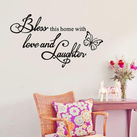 Sticker mural décoratif en vinyle avec citations inspirantes pour la chambre, à retirer et à monter soi-même (20 x 60 cm). (1/5)