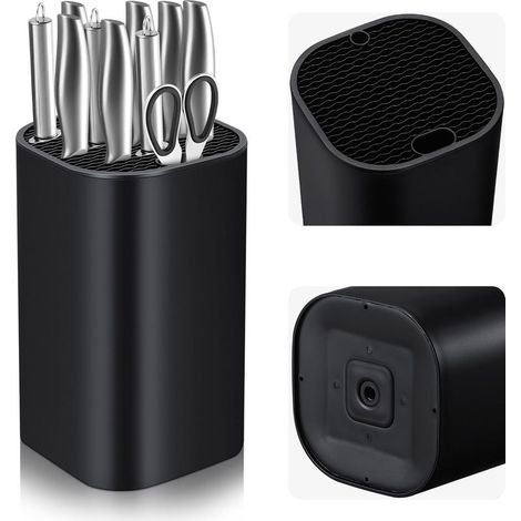 Porte-couteaux universel, doté de trous de drainage, conception détachable, convient à tous les couteaux de cuisine. (1/5)