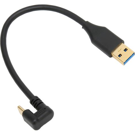 Câble USB 3.0 Type-C Coudé pour Charge Rapide et Transfert de Données (1,8 m)