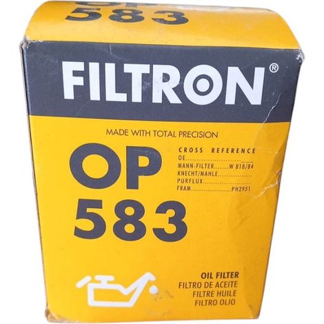 Filtro olio motore marca filtron codice filtro op 583