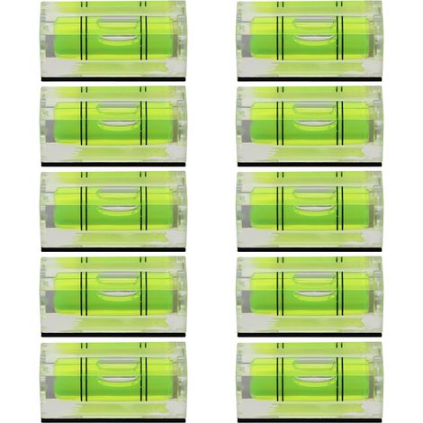 20 Stück kleine grüne Wasserwaagen mit Lichtfunktion, Wasserwaagenmessgerät für stabiles horizontales Nivellierungswerkzeug (1/4)