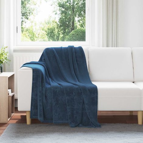 vidaXL Couvertures à jeter 6 pcs Bleu marine 130 x 150 cm Toison
