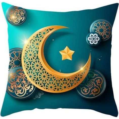 Housse De Coussin - Polyester - 45,7 X 45,7 Cm - Decoration Ramadan - Lot De 4 (1/4)