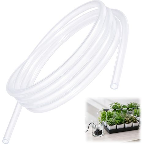 Tuyau en Silicone Transparent 3 m, Flexible 6 mm ID x 9 mm OD, Tube Souple pour Pompe à Eau, Filtration Aquarium, Arrosage et DIY (1/5)