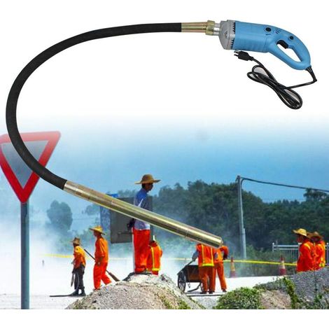 1300W - Vibrador de hormigón con manguera, longitud de varilla de vibración, 1,5 m, 35 mm, diámetro del eje de vibración para la construcción de hormigón de puentes, túneles, carreteras y casas (1/5)
