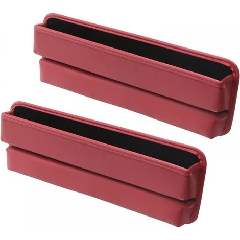 Remplisseur d'écart de siège auto 2 pièces, organiseur en cuir PU pour lunettes, clés, cartes, téléphone. (1/5)