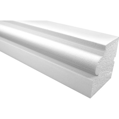 Facciata Cornice EPS PU resistente agli urti 107x120mm KC136: 2 metri / 1 modanatura (1/3)