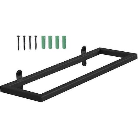 Étagère à vin suspendue, fixation meuble, métal, support de rangement pour bouteilles de vin, noir (1/5)