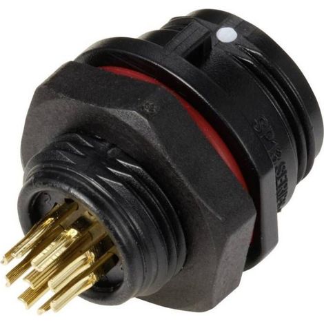Embase Femelle Pôles - IP68 - Verrouillage À Vis - Étanche 2 M Pendant 7 Jours - UV Résistant - Pour Transfert Signal Intérieur Extérieur - 1 Pièce (1/3)