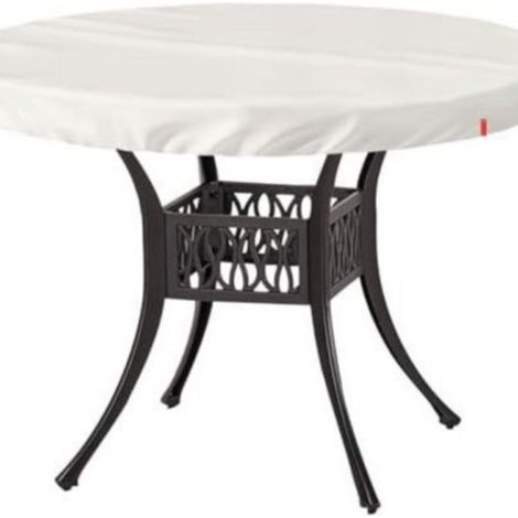 Runder Tischschutz – Maße: 91,48 x 10,16 cm – Geeignet für Gartenmöbel, Gartentische und Tischplatten – Beige (1/5)
