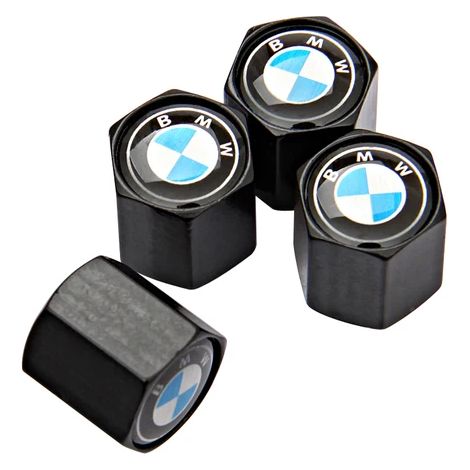(NOIR) 4 bouchons de valve de pneu en métal - Accessoires auto compatibles avec M M3 M5 M6 E90 E34 E36 E46 E60 E90 E39 E70 F10 F20 X5 X6 (1/5)