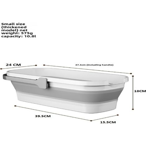 Seau pliable en gros, seau à franges, vente à l'unité, lavage ménager, lavage de sol et de voiture, stockage d'eau, grand seau rectangulaire (petit seau pliable) (1/5)