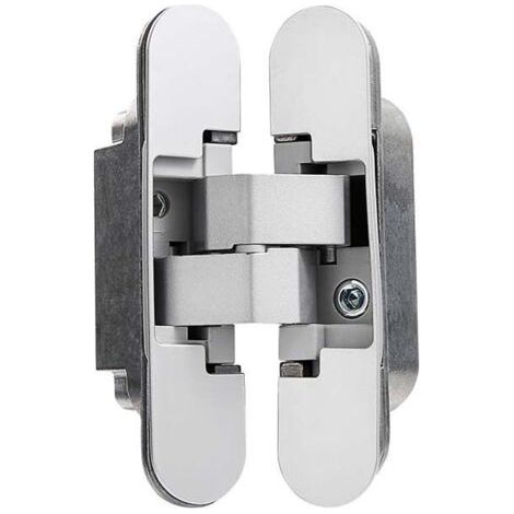 Charnière invisible pour portes lourdes – jeu de 2 (charge 40 kg, ouverture 180°)