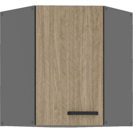 Küche SCANDI Eckhängeschrank 60X60 Fischgrät Küchenzeile Küchenblock Einbauküche (1/5)