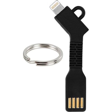 Aquarius 2 in 1 Keychain with Micro USB Charging & Data Cable, Black (1/5)