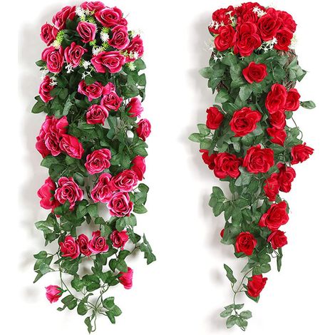 Fleurs Artificielles au Mur Plantes Artificielles à Suspendre de Lierre (1/4)