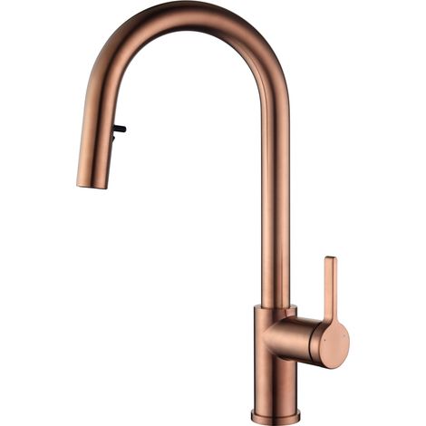 Ceramia Timeless Monomando de cocina en acero inox con ducha extraíble, cobre cepillado TML (TMLKF285BCP) (1/5)