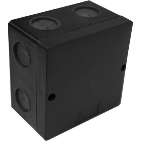 Dencon JB100B IP66 Junction Box Black 100 x 100mm DCNJB100B