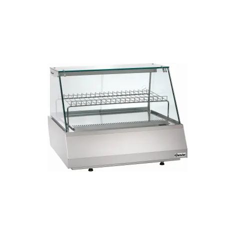 Vitrine inox ventilée positive 110 Litres GN 2/1, 2 portes coulissantes, 430 W, 230 V - MONO
